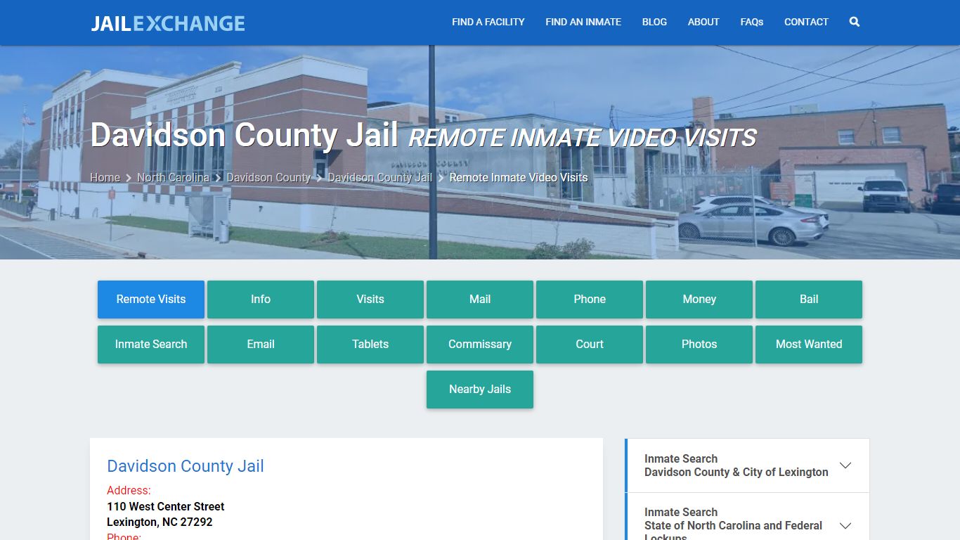 Video Visitation - Davidson County Jail, NC - Jail Exchange